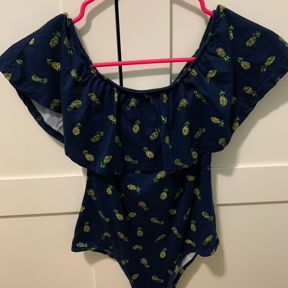 Navy Blue Pineapple Body Suit !
